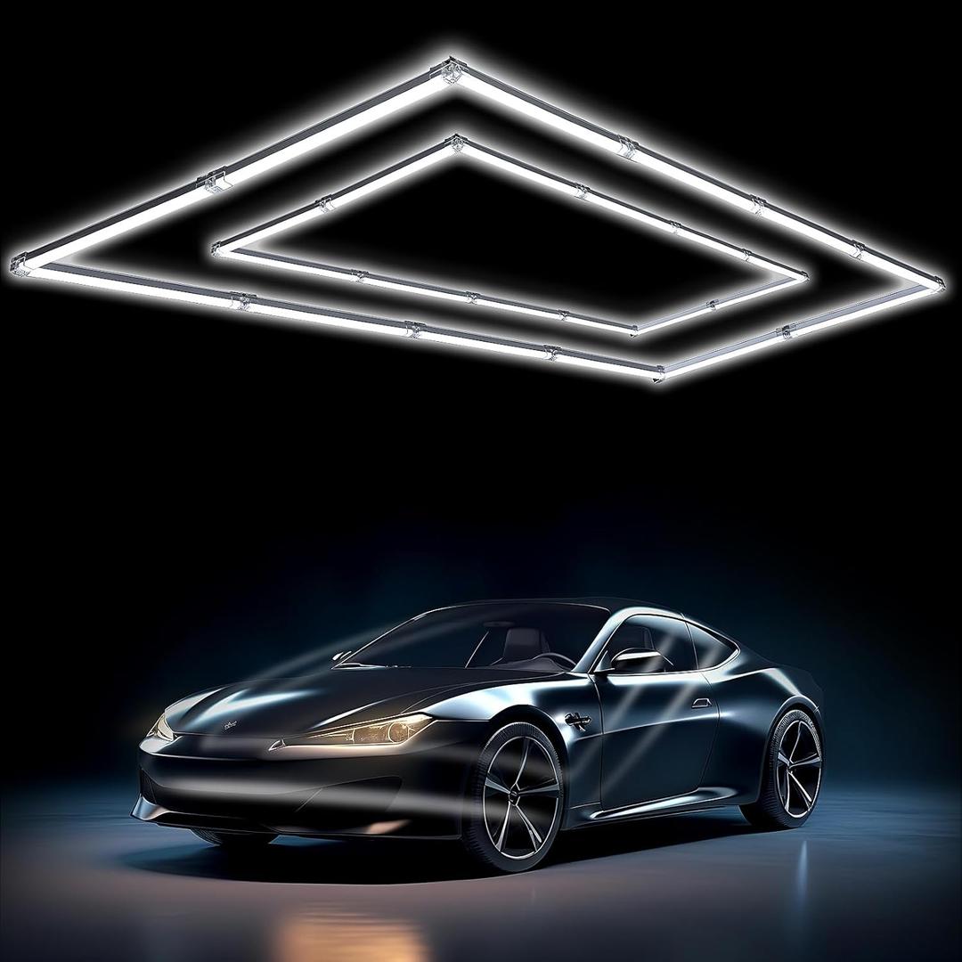 VIHOSE 1 Set Garage LED Light Ceiling Lights Car Detailing Ceiling LED Suitable for Garage Workshop Basement Warehouse Gym