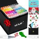 SFAIH Alcohol Markers Fine & Chisel - Ideal Christmas Gift & Stocking Stuffers - 81 Colors Dual Tip - Coloring Illustration Marker for Teens, Beginners Artist [Greeting Card, Leather Storage Box]