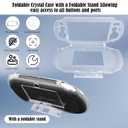 JDGPOKOO 10 in 1 Accessories Kit for PS Vita 2000, Carrying Case for PSV 2000, Protective Case, Front and Back Screen Protectors, and 6Pcs Thumb Grip Caps, for PlayStation Vita 2000/PS Vita Slim ONLY