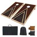 Cornhole Boards Set - Regulation Size 4x2/ 3x2ft Solid Wood Corn Hole Game Set with 8 Bean Bags and 2 Cornhole Boards - Perfect for Outdoor Game (4'x 2' Cornhole Sets)