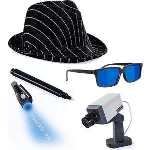 Tigerdoe Detective Costume - Spy Gear for Kids - Dress Up - Spy Costume Accessories (4 Pc)