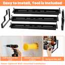 Spice Rack Organizer for Cabinet, Expandable 3 Tiered Spice Rack, Metal Spices Organizer, Display Shelf Organizers for Cabinet, Countertop, Pantry, Cupboard (Black)