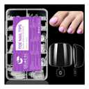 3 x Gelike ec 240pcs Square Toe Nail Tips: Clear Soft Gel Nails DIY Art Lover For Women - Home DIY Salons Use 12 Size