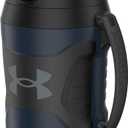Under Armour Half Gallon Water Bottle Insulated, 64oz Insulated Water Bottle with Handle, Fence Hook, Leak Resistant, for Baseball, Football & More, Academy/Black