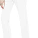 Urban CoCo Women's Yoga Dress Pants Stretchy Casual Slacks Straight Leg Work Pants with Pockets (XL, White)