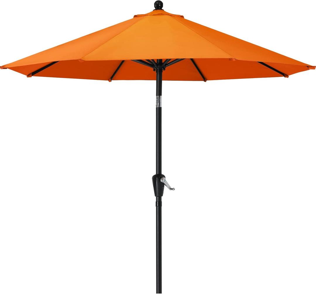 MASTERCANOPY Patio Umbrella for Outdoor Market Table -8 Ribs (9ft,Orange)