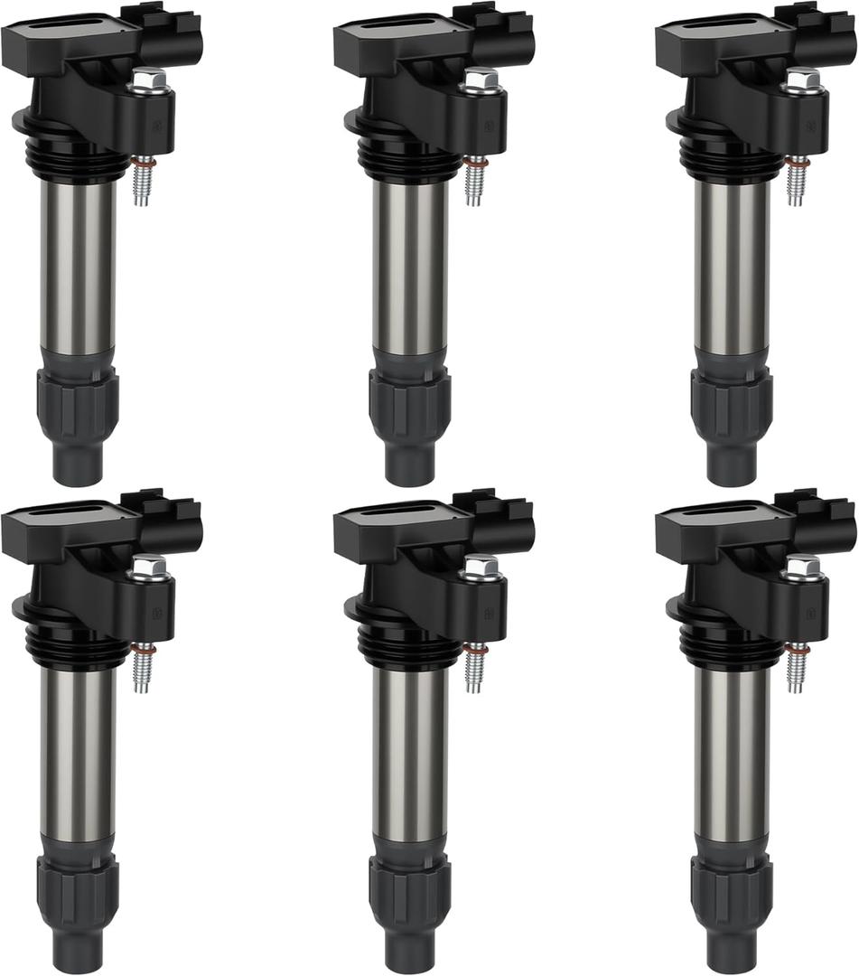 Pack of 6 Ignition Coil Packs for Cadillac CTS SRX XTS for Chevy Camaro Equinox Impala for GMC Terrain for Pontiac for Saturn for Suzuki V6 3.0L 3.2L 3.6L OE Numbers UF569 C1555 D515C 12590990