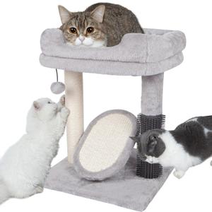 Small Cat Tree for Indoor Cats,Cat Scratching Post Tower with Scratch Sisal Pad,4 in 1 Cat Perch for Indoor Cats Kittens