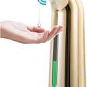 Automatic Liquid Soap Dispenser with Infrared Sensor,Adjustable Hand Sanitizer Pump, Battery Operated Soap Dispenser for Bathroom,Kitchen(Gold)