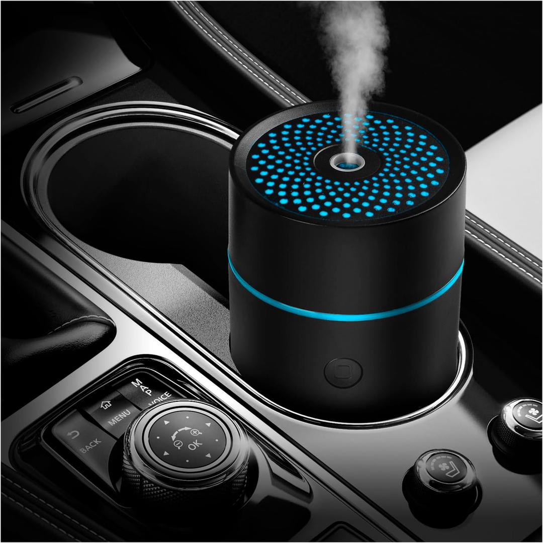 Car Fragrance diffusers, Air fresheners,USB-Powered Mini Ultrasonic Mist Humidifier Oil Diffuser for Vehicle (Black)