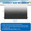 RV Awning Fabric Replacement, Camper Awning 18.5 oz Heavy Duty Waterproof Vinyl Universal RV Awning Fabric for All Brands Camper, Trailer, Motorhome Awnings ,Black Fade 11'2''