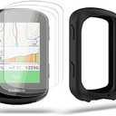 HUADU Screen Protector for Garmin Edge 840 Solar/Edge 540 GPS and Silicone Case Cover,Tempered Glass Film Anti Scratch High Definition Full Coverage
