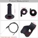 ELIFEPARTS 7/8" Throttle Accelerator Handle Grips: Compatible with 50cc, 80cc, 90cc, 110cc 125cc 140cc 150cc 200cc Dirt Bike, Mini Bike Throttle Assembly Throttle Cable and Motorcycle Throttle Assist