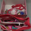 Juboury Play Purse for Little Girls, Pretend Play Accessories with Wallet, Toy Phone, Credit Card, Keys, Princess Pretend Makeup Girl Toys for 3 4 5 6 7 8 Years Old