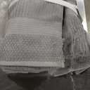 Springtree Home 100% Cotton Bath Towel Set 6 Piece Set | Super Soft & Absorbent Quick-Dry 2 Bath Towels 2 Hand Towels & 2 Washcloths |Textured and Durable Cotton | Krista Collection (Ultimate Grey)