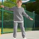 Boy Clothes Kids Boys Fall Winter Outfits Long Sleeve Fleece Hooded Tracksuit Sweatshirt Tops Jogging Sweatpants (9-10 Years)