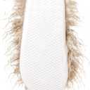 Fuzzy Plush Women's House Slipper Cozy Non-slip Bedroom Slipper for Women Furry Indoor Outdoor House Shoes (8-9, Khaki)