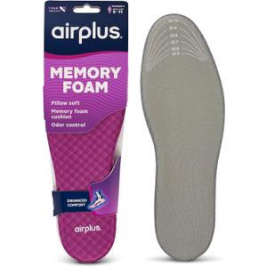Airplus Memory Comfort Shoe Insoles With Memory Foam for Pressure Relief, Ideal For Men and Women, 5-11