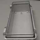 Zulkit Junction Box ABS Plastic Dustproof Waterproof IP65 Electrical Boxes Hinged Shell Outdoor Universal Project Enclosure Clear Cover with 2 Cable Glands 7.9 x 3.9 x 2.8 inch (200x100x70mm)