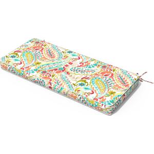Outdoor Bench Cushion, Patio Furniture Cushion 48 x 18 x 3 Inch, Water Resistant Garden Sofa Swing Pad Settee Loveseat Couch Replacement Cushion, 1 Pack, Pretty Paisley