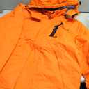 WULFUL Men's Ski Jackets Warm Winter Snow Windbreaker Resistant Snowboard Fleece Coat Mountain Waterproof Parka with Hood (Medium, Orange)