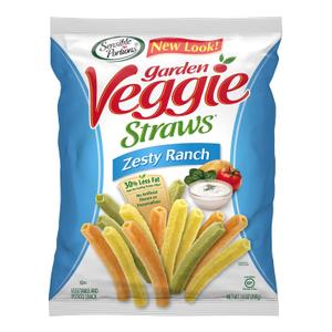 Sensible Portions All Natural Zesty Ranch Garden Veggie Straws; 1 oz., 30/pk (BBD: 09/25/25)