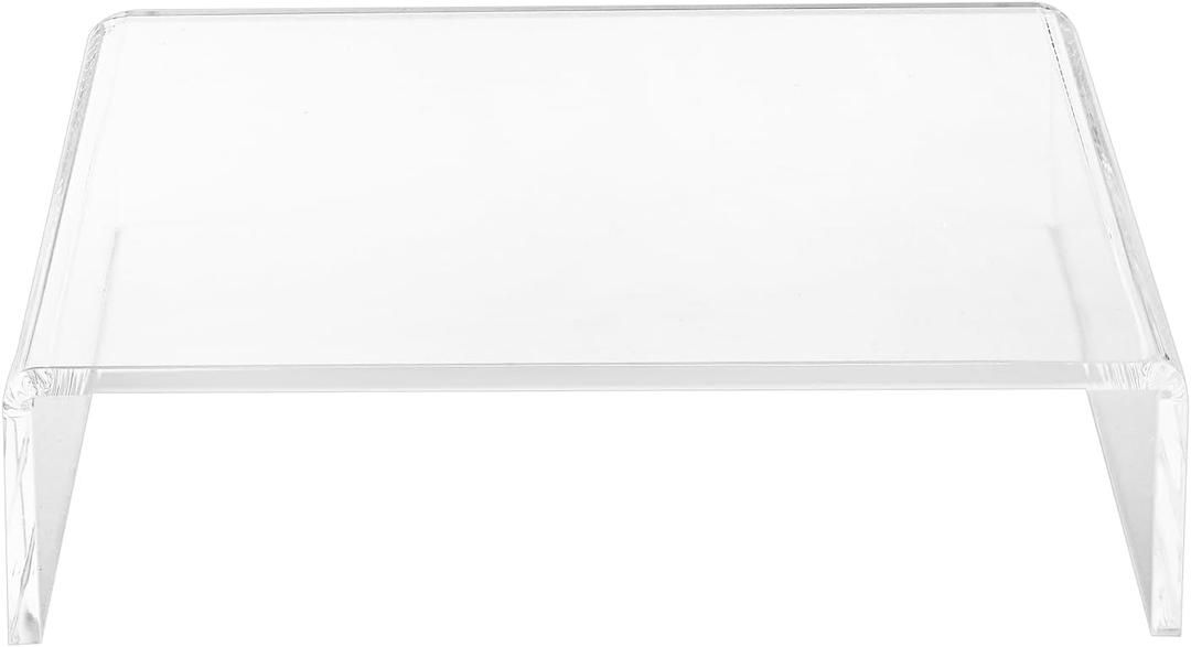 CiaoHER Museum Standard Clear Acrylic Large Square Display Riser Pedestal (1/4 inch Thick) (18''x18''x4.5'', 2pack)