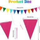 6 Pack 72 Flags Rainbow Pennant Banner 5.9 Ft Bunting Flags