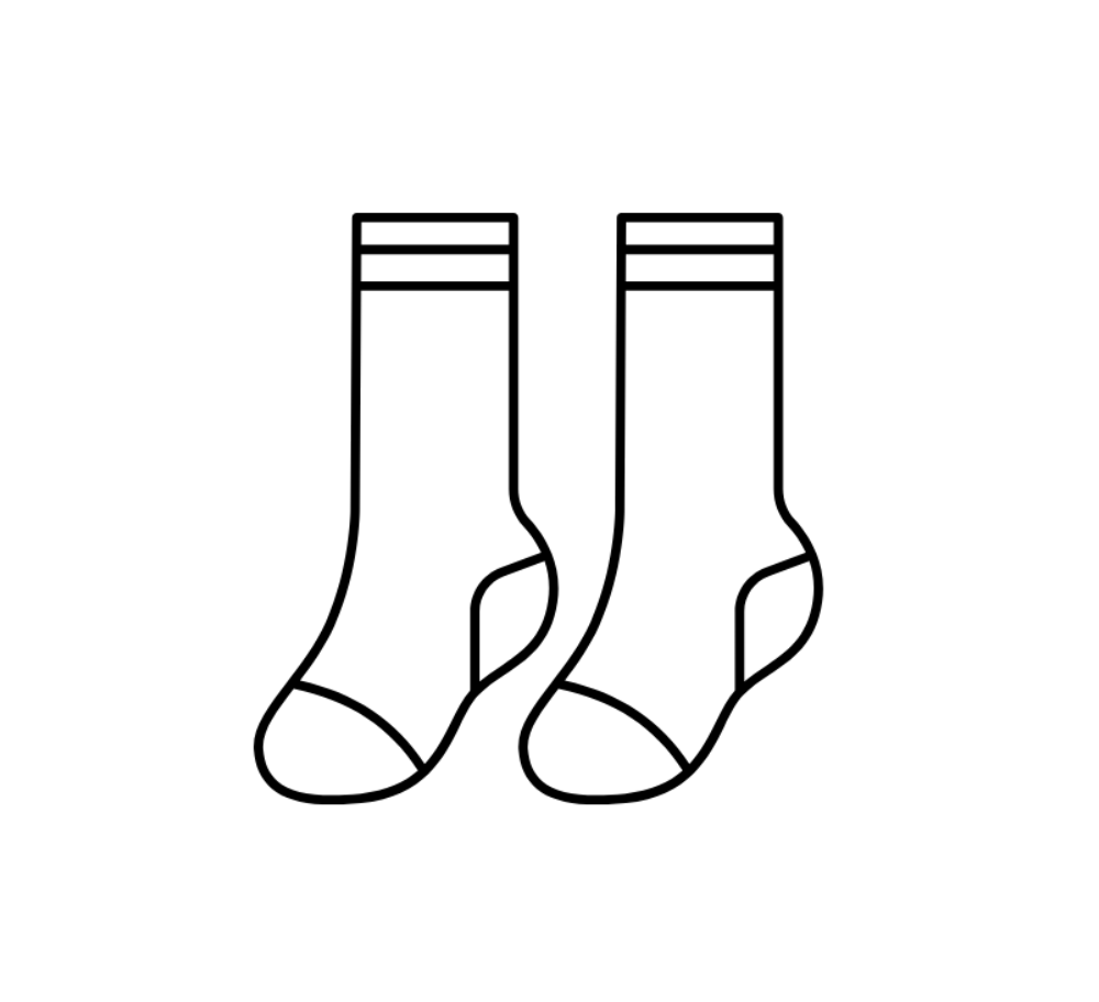 ORANGE SOCKS WITH WHITE LINES