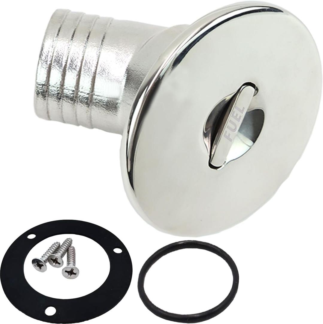 SHENGHUISS Boat Water/Diesel/Gas/Fuel Deck Fill/Filler 2 Inch(50mm) with Keyless Cap 316 Stainless Steel Boat Deck Hardware for Boat, Yacht, Caravan