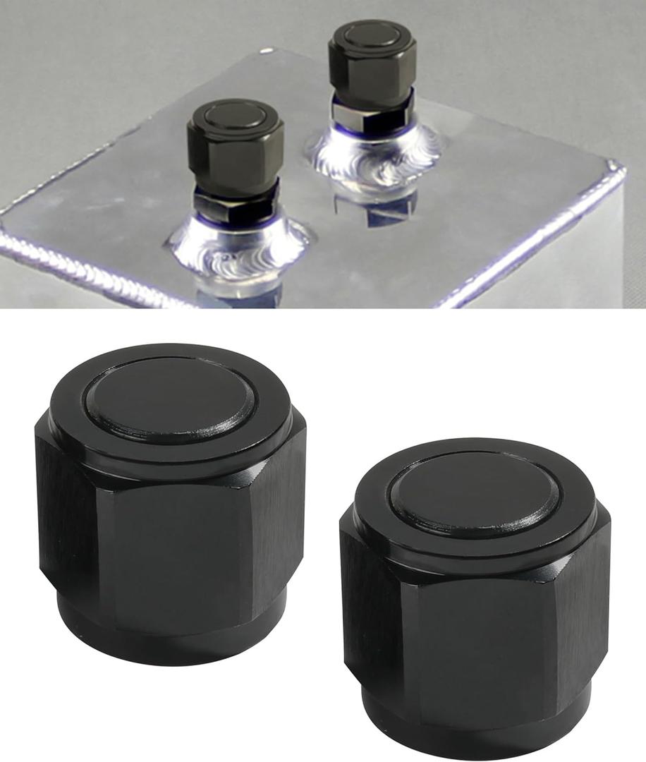 2PCS Car Horn Cover Plugs,Flare Plug,Car Accessories,Automotive Cap Plugs,Bell Mouth Cover Plug,Aluminum Swivel Hex Head Nut Port Adapter,Used in Oil,Fuel,Water,Fluid and Air Pipelines (10AN)