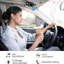Bluetooth Car Speaker, Aigital Car Bluetooth Speaker for Handsfree Talking, Auto Off/Reconnection, Wireless Car Kit with Visor Clip, Support Siri Google Assistant, Connect to 2 Phones
