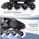 Adjustable Inline Skates for Kids and Adults, Roller Skates Performance Skates with Light Up Wheels Ideal for Youth Boys and Girls, Men and Women, X-Large-Adult