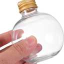 Veemoon Christmas Drink Balls, 250ml Clear Ornament Balls 10pcs Fillable Booze Ball Christmas Tree Ornament Water Bottle Bulb Juice Bottle Xmas Hanging Pendant Ball for Holiday Favor Golden