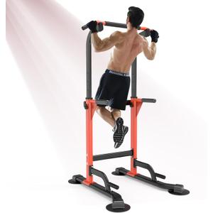 Z ZHICHI Pull Up Dip Station For Home Gym Strength Training Fitness Workout Station Chin-Ups Push-Ups Pull-Ups Dip-Ups 330LBS T055CDC