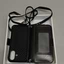 OCASE for iPhone 17 Crossbody Wallet Case - Stylish PU Leather Handbag Phone Purse with Zipper Closure, Card Slots & RFID Blocking - Wrist Strap, Lanyard, Kickstand - Black