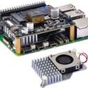 GeeekPi P31 M.2 NVME M-Key PoE+ HAT with Official Active Cooler for Raspberry Pi 5, Support M.2 NVMe SSD 2230 2242