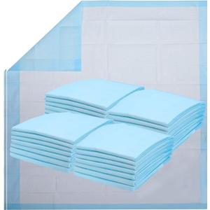 Healqu Disposable Underpads - Incontinence Bed Chux Pads for Adults, Kids, Elderly, and Pets - Fluid and Urine Bed Protection - Large, Super Absorbent Fluff and Polymer (24x36 Pack of 25)