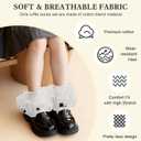 SAOROPEB Toddler Ruffle Socks, 3 Styles5 Size, Frilly Dress Socks for Girls Princess Lace Ruffles Socks Set (4-6 Years, White 2 Pairs)