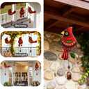 Cardinal Wind Chimes 3 Pack - Metal Wind Chimes for Outside, Waterproof Rustproof Garden Decor with Hanging Hooks, Home Decoration