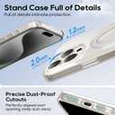 for iPhone 15 Pro Max Case 6.7-Inch with Magnetic 360° Ring Stand Compatible with MagSafe Crystal Clear Shockproof Protective Phone Cover 6.7" 2023, Clear