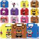  24Pack Five Nights at Freddy Party Gift Boxes - Five Nights at Freddy Party Favor Supplies Candy Treat Gift Boxes with Handles for Birthday Party Decorate 