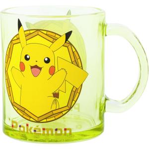 Silver Buffalo Pokmon Stained Glass Coffee Mug Featuring Pikachu, 17.5 Ounces