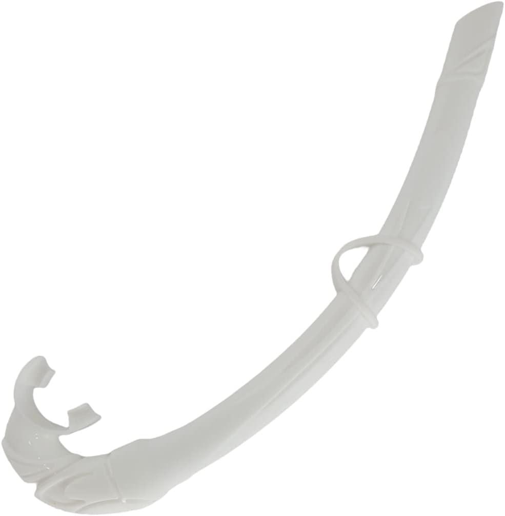 16" (40cm) - Lightweight Soft 100% Food Grade Silicone Snorkel - Comfort Mouthpiece - Adj Clip