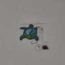 Sea Turtle Stained Glass Window Hangings Suncatcher Ornament,Sea Turtle Decor for Bathroom Office,Navy Beach Theme Decoration Gift for Parents Grandma Aunt Housewarming Gifts