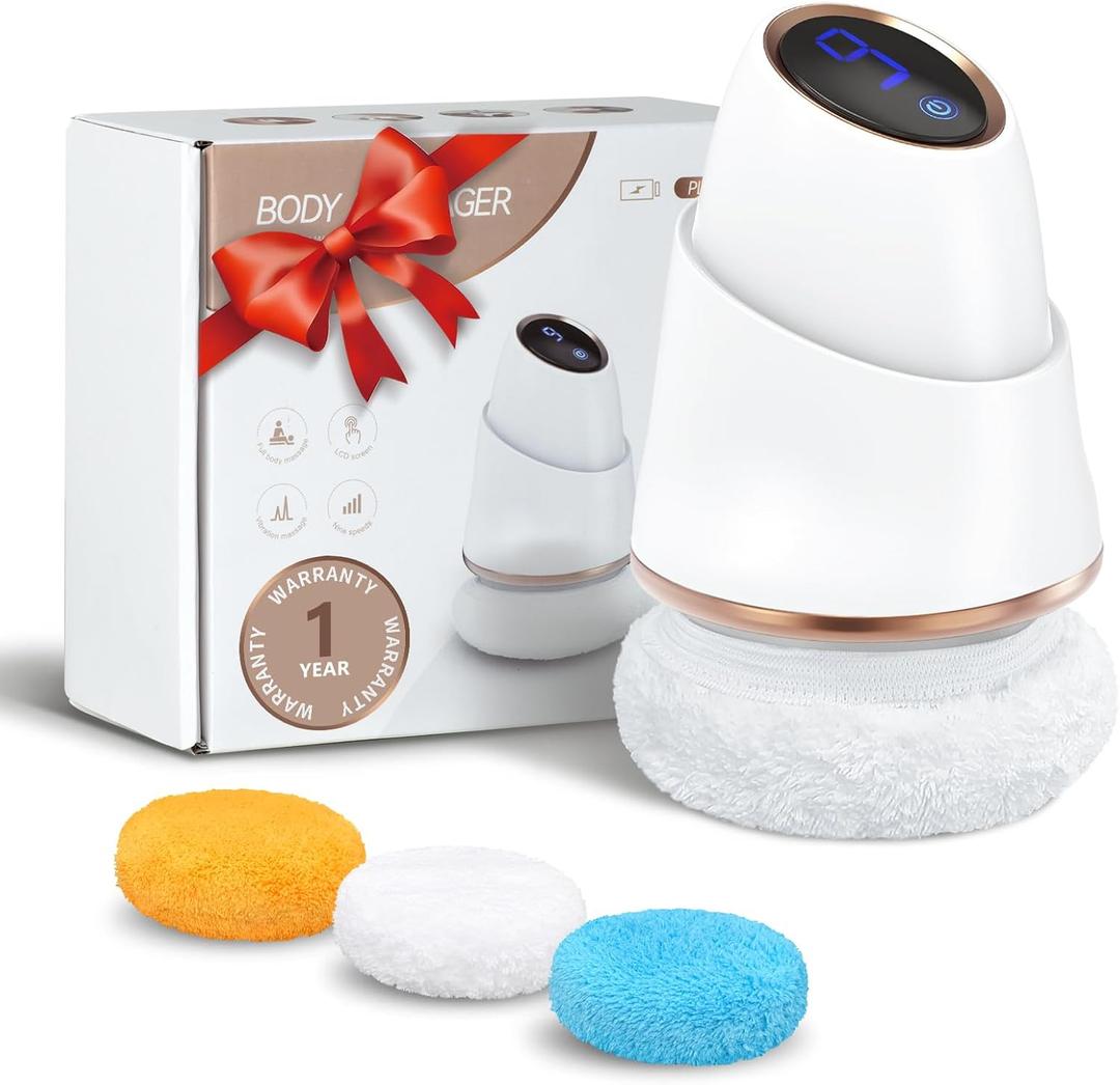 UOTT Body Sculpting Machine, Cellulite Massager Cordless with LCD Display, 9 Levels Adjustable Body Sculpting Massager with 3 Massage Pads for Belly Waist Butt Arms Legs Stomach Fat