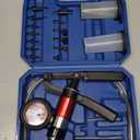 23PCS Handheld Vacuum Pump Tester Brake Bleeder Kit Brake System Bleeding Tools with Adapters and 2 Reservoir Bottles Automotive Brake for Car Truck MotorcycleBlue