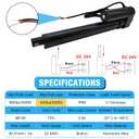 JQDML 24V Heavy Duty Linear Actuator 20 Inch Stroke 660 lbs IP65 Waterproof | 0.2 in/s Speed, Max Load 3000N, Low Noise, with Mounting Brackets, for Window Door Opener, Solar Tracker, RV, Home Automation