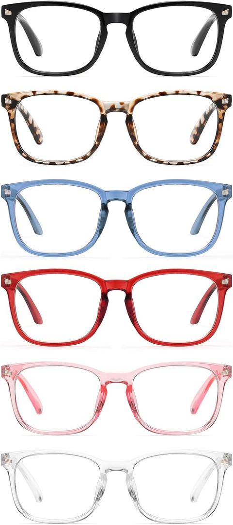 CCVOO Reading Glasses for Women/Men, Eyeglasses, Blue Light Readers for Women/Men, Computer Eye Glasses, Cheaters (6 Pack Mix) 2.75