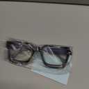 livho Oversized Blue Light Blocking Glasses for Woman and Men - Rectangle Fashion Glasses for Computer, Chic Preppy Frame (All Black)